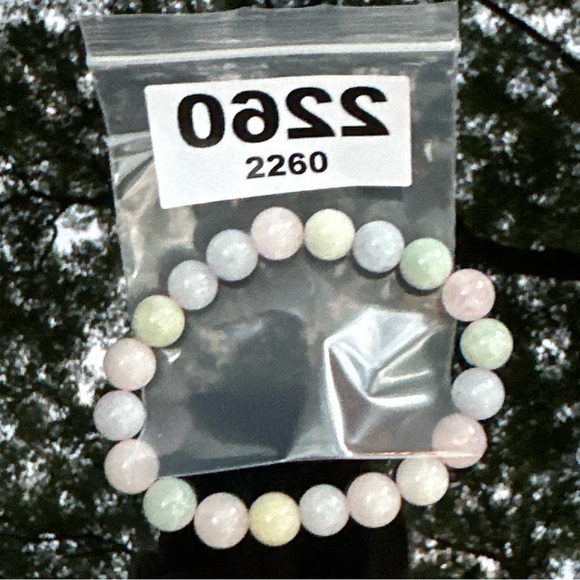 10mm Natural Morganite Beaded Bracelet with a stretchable wire - Picture 11 of 17